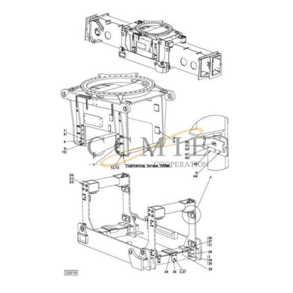 Kalmar 923853.0092 side shift carriage spare parts