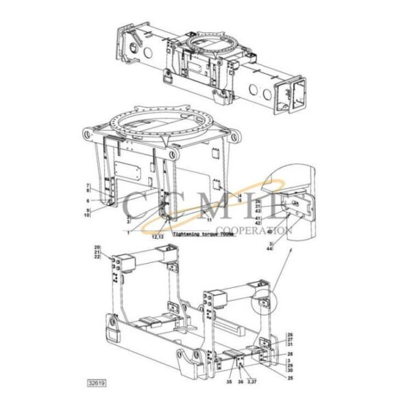 Kalmar 923853.0093 side shift carriage spare parts