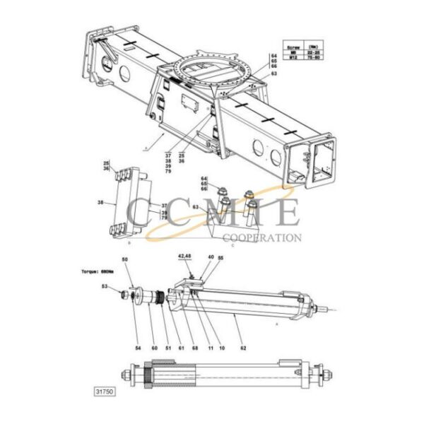 Kalmar 923853.0094 side shift carriage spare parts