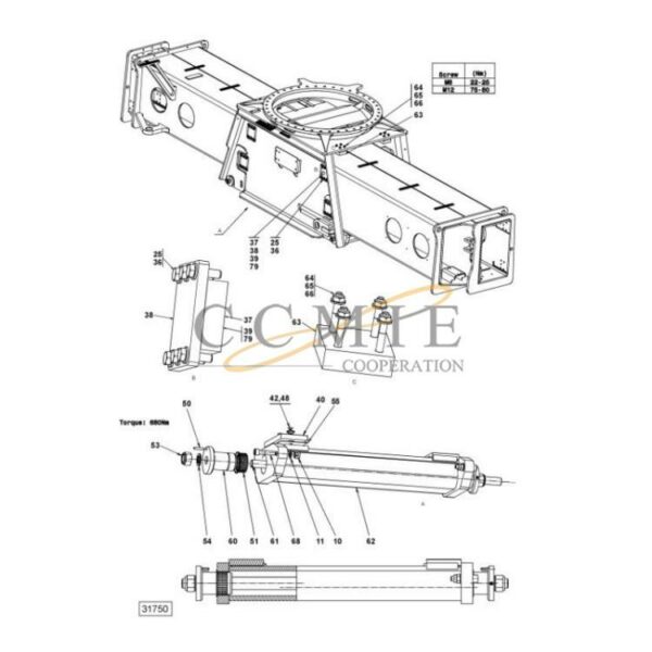 Kalmar 923853.0095 side shift carriage spare parts