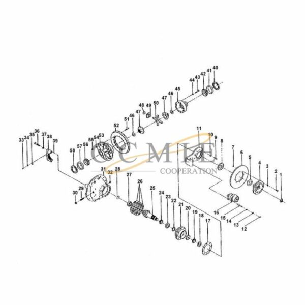 Kalmar 922473.0047 drive shaft housing spare parts