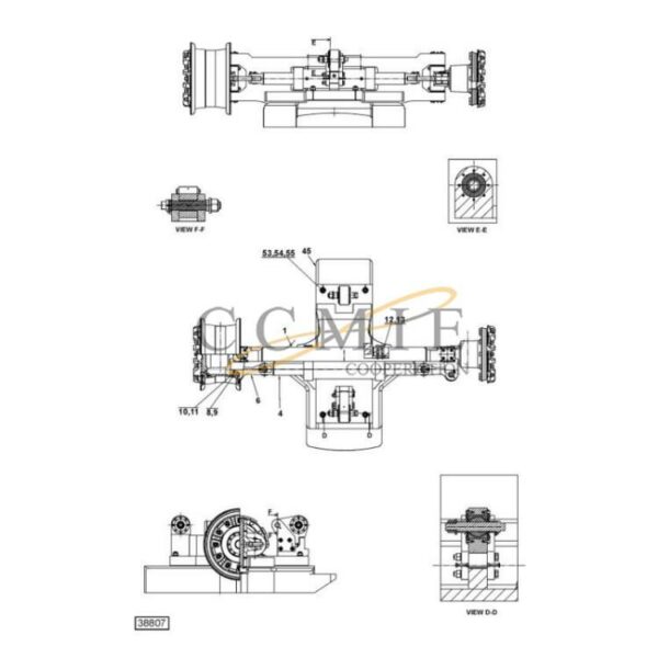 A52813.0100 Kalmar steering axle 18.00x25 spare parts