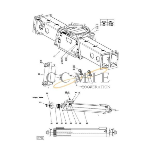 Kalmar 923853.0111 side shift carriage spare parts