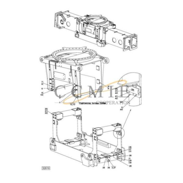 Kalmar 923853.0113 side shift carriage spare parts