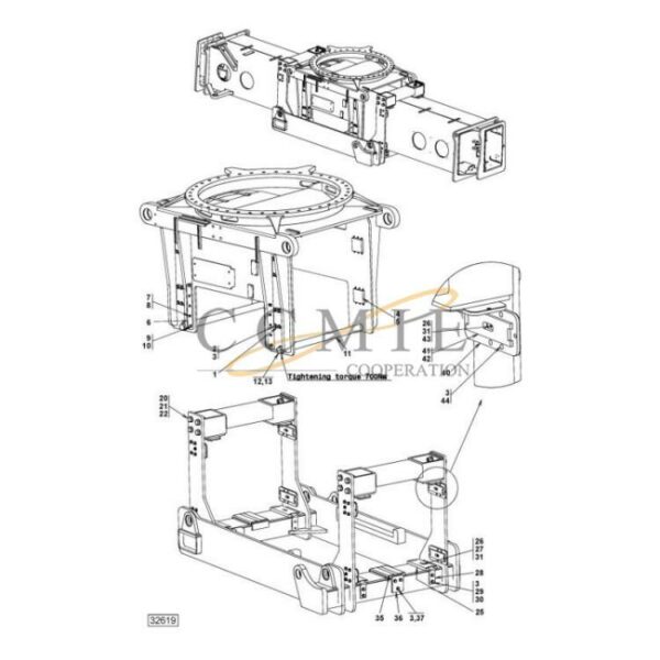 Kalmar 923853.0120 side shift carriage spare parts