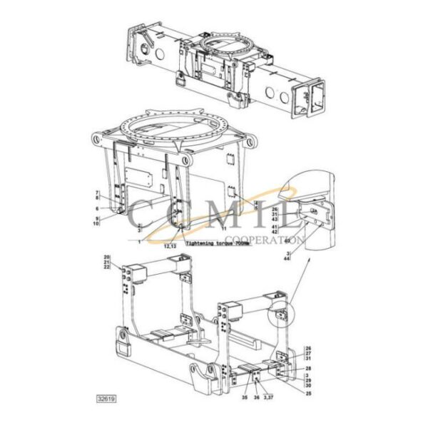 Kalmar 923853.0129 side shift carriage spare parts