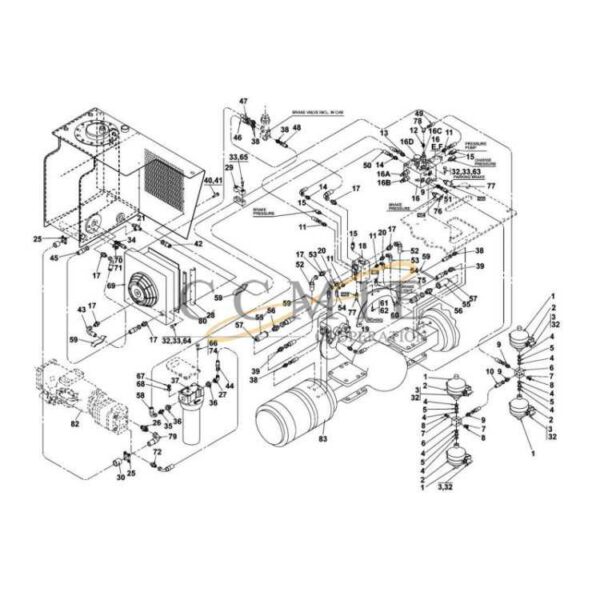 Kalmar A40396.0200 hydraulic brake system spare parts