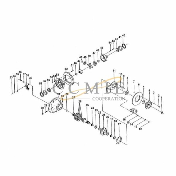 Kalmar 922473.0053 drive shaft housing spare parts