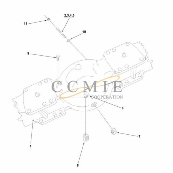 Kalmar 922473.0059 drive shaft housing spare parts