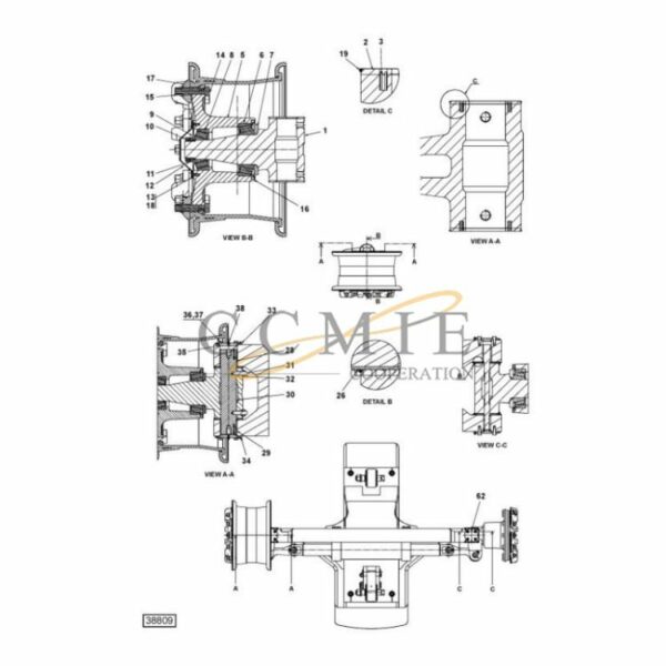 A52811.0100 Kalmar steering wheel suspension spare parts