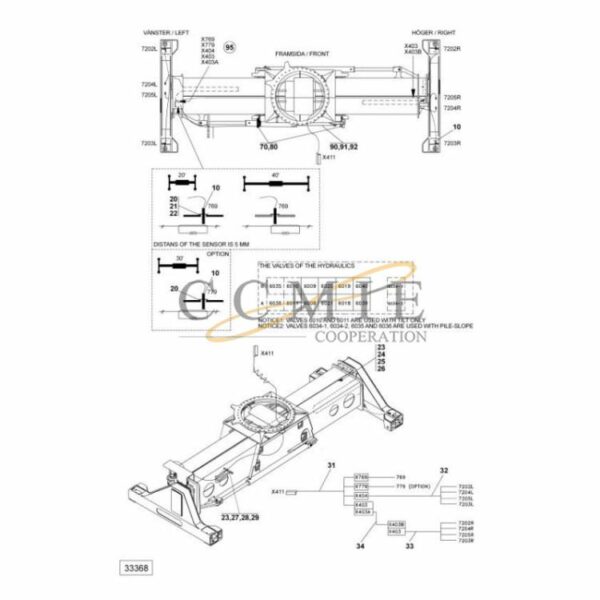 Kalmar 923853.0076 electric system top lift spare parts