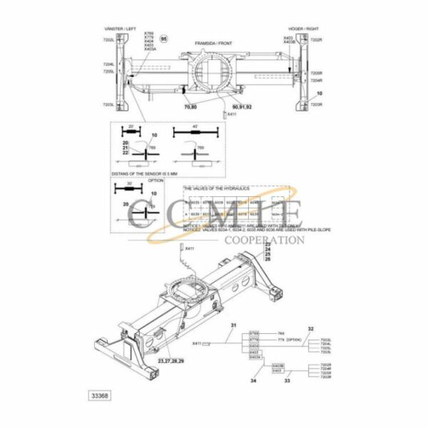 Kalmar 923853.0077 electric system top lift spare parts