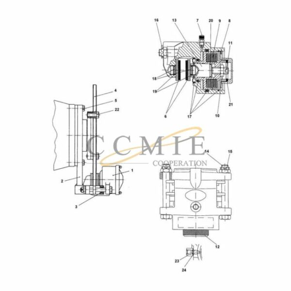 Kalmar 923562.0059 drive shaft housing spare parts