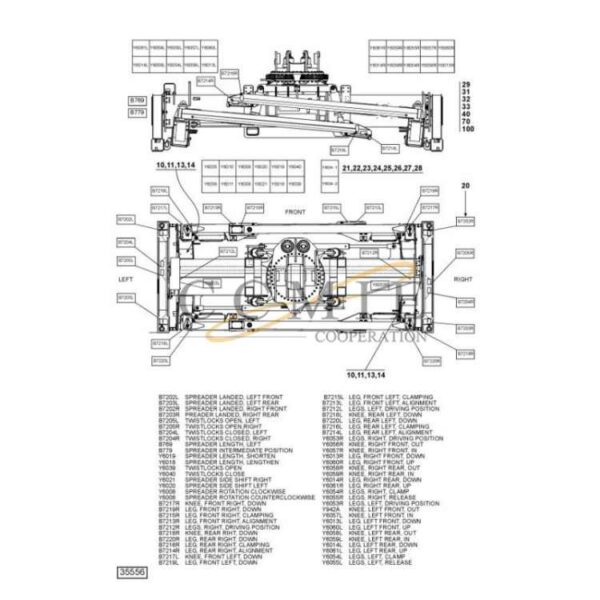 Kalmar 923941.0393 electric system top lift combi spare parts