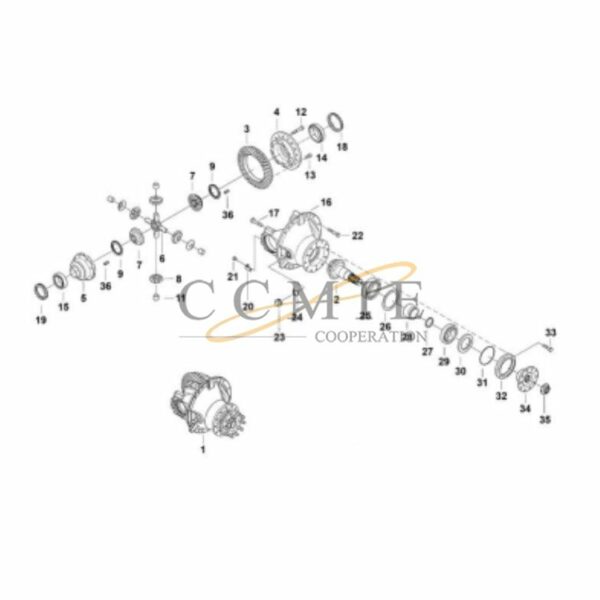 Kalmar 923562.0074 differential carrier spare parts