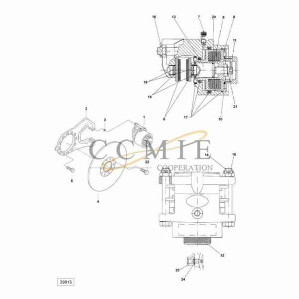 Kalmar 923562.0074 drive shaft housing spare parts