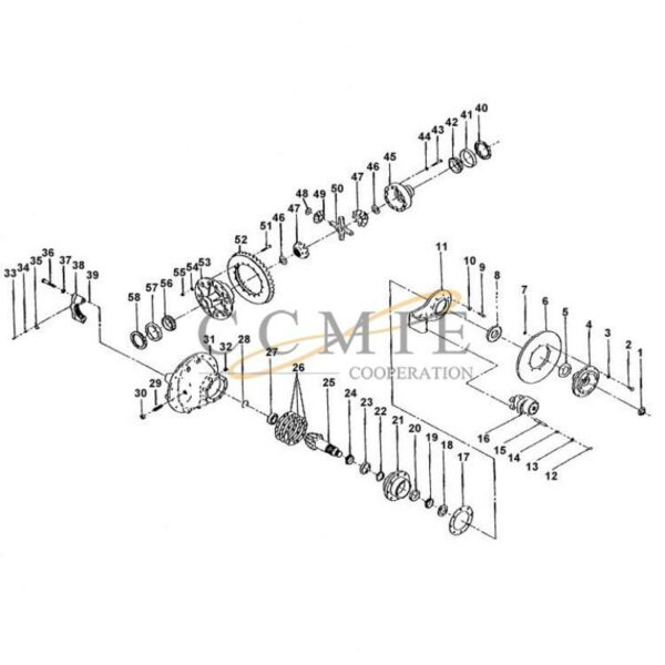 Kalmar 922473.0053 differential carrier spare parts