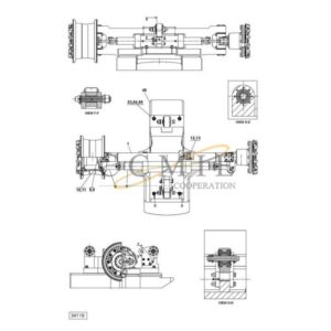 A48131.0100 Kalmar steering axle 18.00x25 spare parts