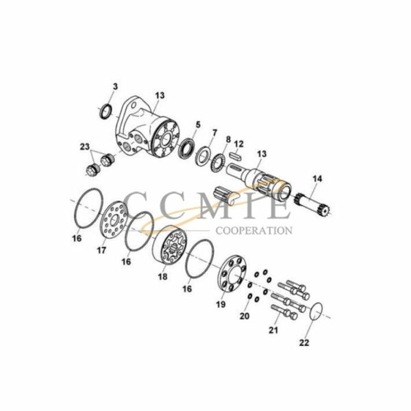 923853.0049 Kalmar hydraulic motor spare parts