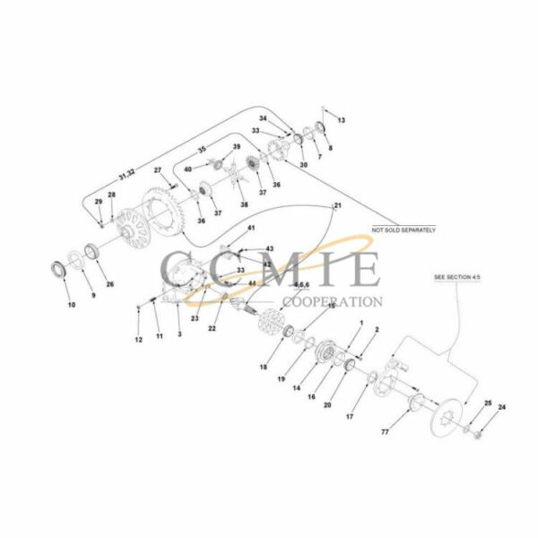 Kalmar 922473.0059 differential carrier spare parts