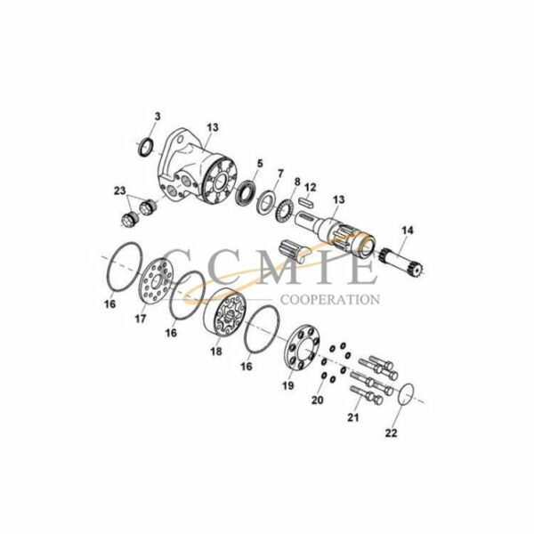 923853.0094 Kalmar hydraulic motor spare parts