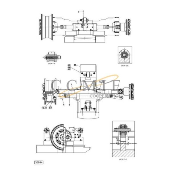 A52813.0200 Kalmar steering axle 18.00x33 spare parts