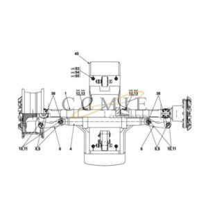 A54239.0200 Kalmar steering axle 18.00x33 spare parts
