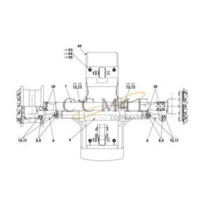 A54741.0100 Kalmar steering axle 18.00x25 spare parts
