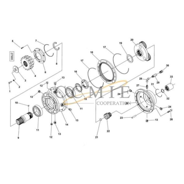 923853.0120 Kalmar gear clutch group spare parts