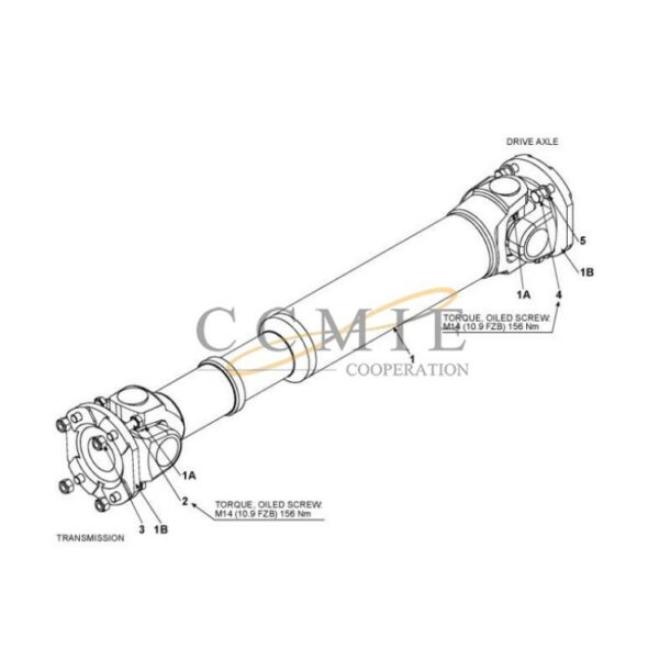 Kalmar A41672.0300 drive shaft spare parts