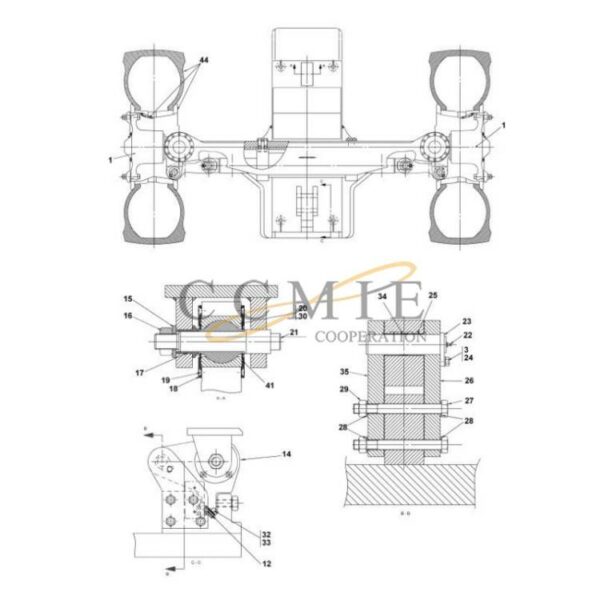 A48450.0100 Kalmar steering axle 18.00x25 spare parts