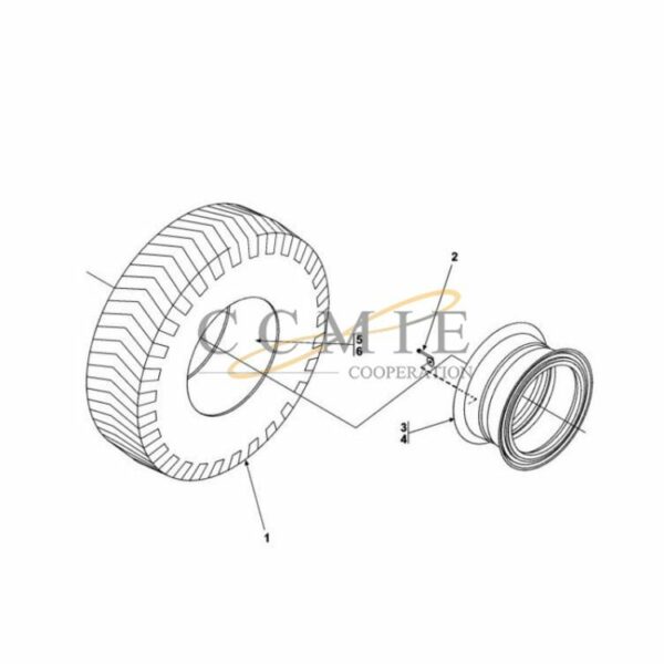 A43995.0000 Kalmar reach stacker tyre and rim spare parts