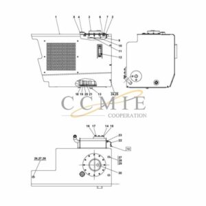 Kalmar A44499.0100 hydraulic tank and filter spare parts