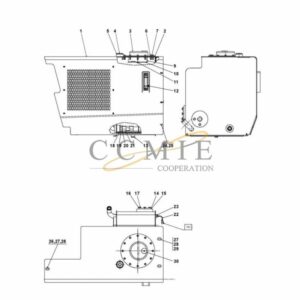 Kalmar A46163.0100 hydraulic tank and filter spare parts