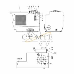 Kalmar A49814.0100 hydraulic tank and filter spare parts