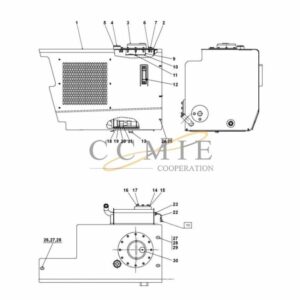 Kalmar A46163.0500 hydraulic tank and filter spare parts