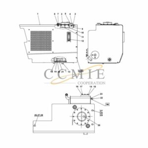 Kalmar A42036.0200 hydraulic tank and filter spare parts