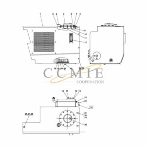 Kalmar A44499.0200 hydraulic tank and filter spare parts