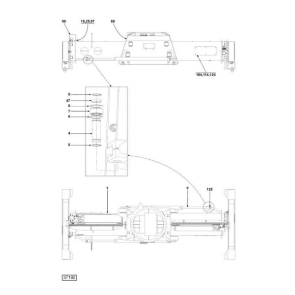 924015.0181 Kalmar reach stacker top lift spare parts