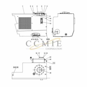 Kalmar A46163.0200 hydraulic tank and filter spare parts