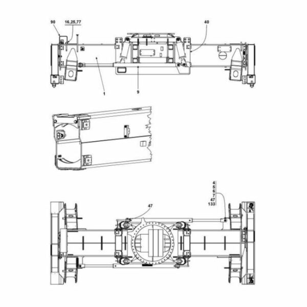 923855.1580 Kalmar reach stacker top lift spare parts