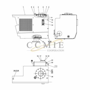 Kalmar A49814.0200 hydraulic tank and filter spare parts