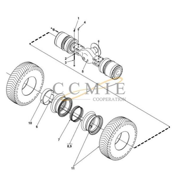 Kalmar A45045.0100 drive axle 400-450 spare parts