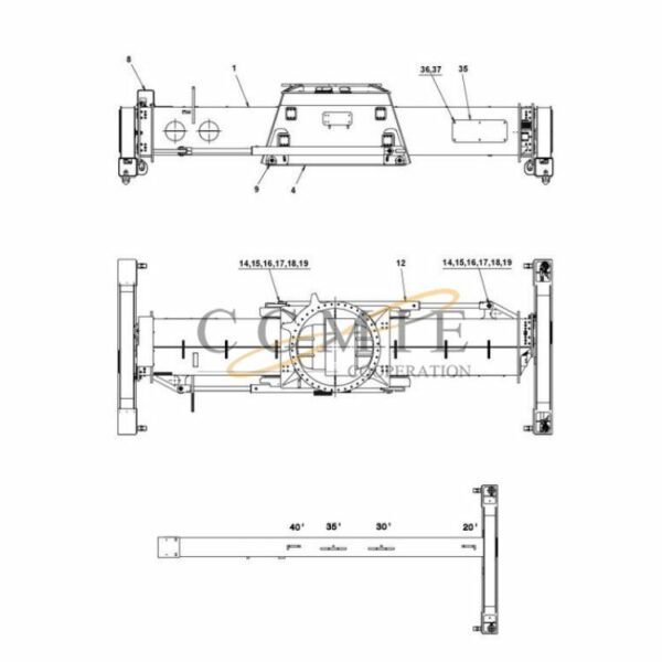 923855.1767 Kalmar reach stacker top lift spare parts
