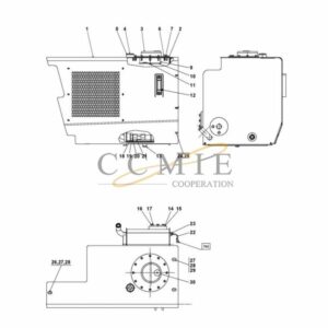 Kalmar A44499.0300 hydraulic tank and filter spare parts