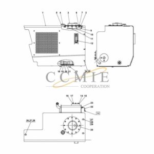 Kalmar A46163.0300 hydraulic tank and filter spare parts