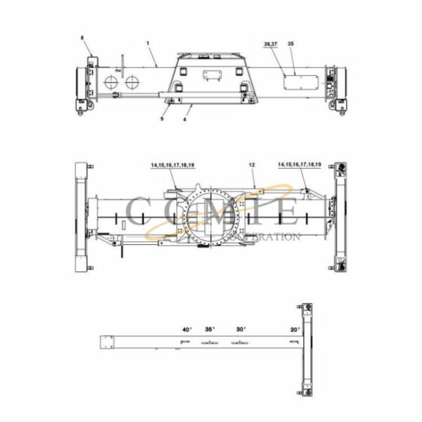 923855.1767 Kalmar reach stacker top lift spare parts