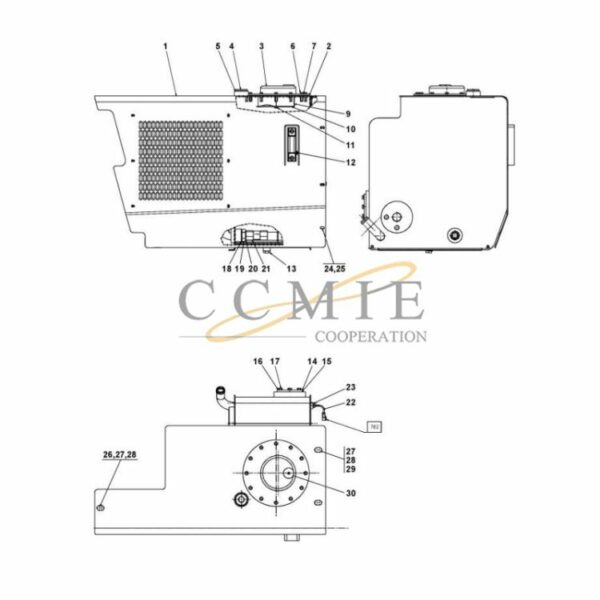Kalmar A47918.0300 hydraulic tank and filter spare parts