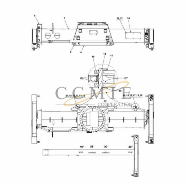 923976.2401 Kalmar reach stacker top lift spare parts