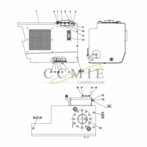 Kalmar A42036.0400 hydraulic tank and filter spare parts